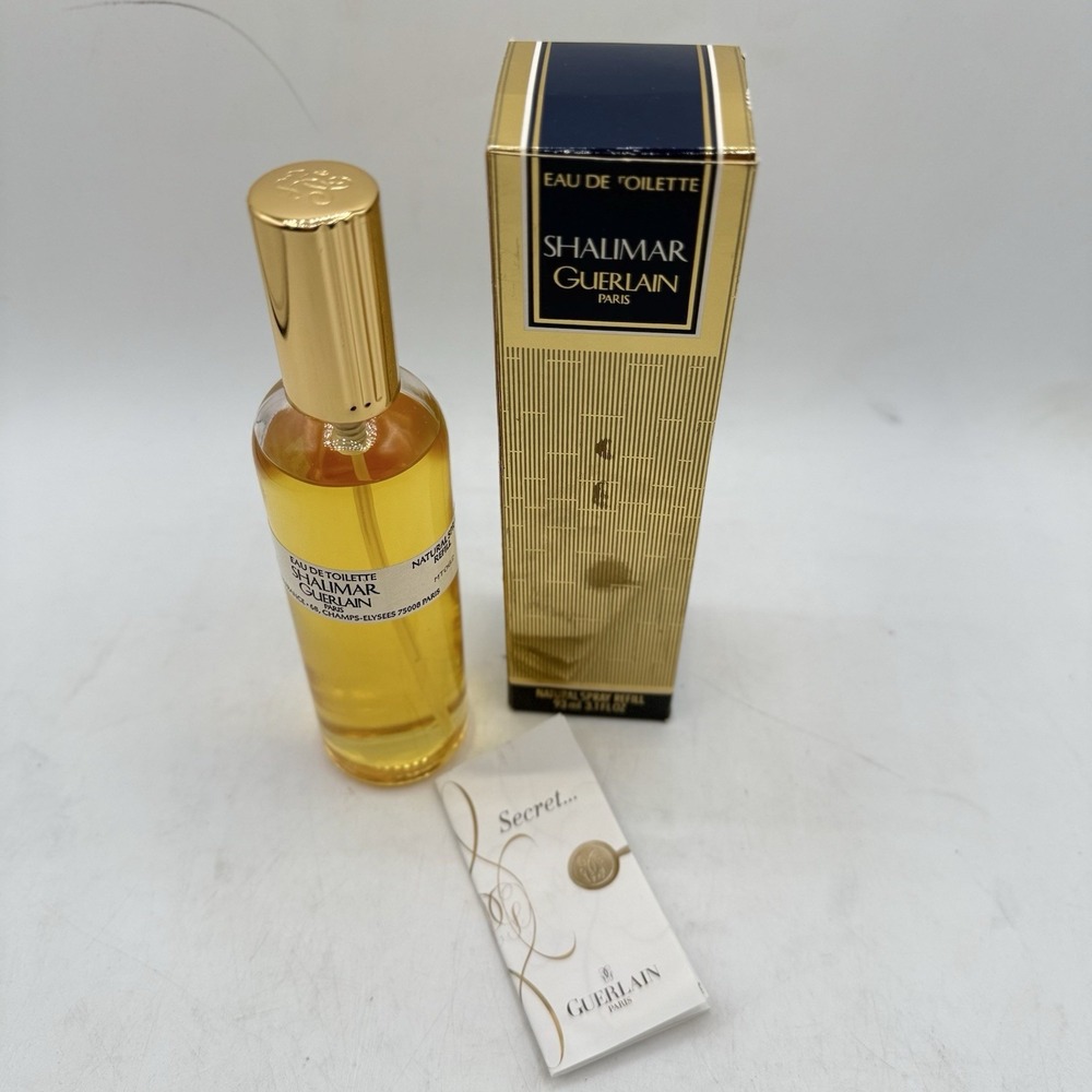 Vintage 1990 Guerlain Shalimar EDT 93ml 3.1oz Natural Spray Refill Perfume Box